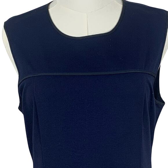 Ava & Aiden Navy Blue Sleeveless Sheath Dress Size 8 - Picture 2 of 9